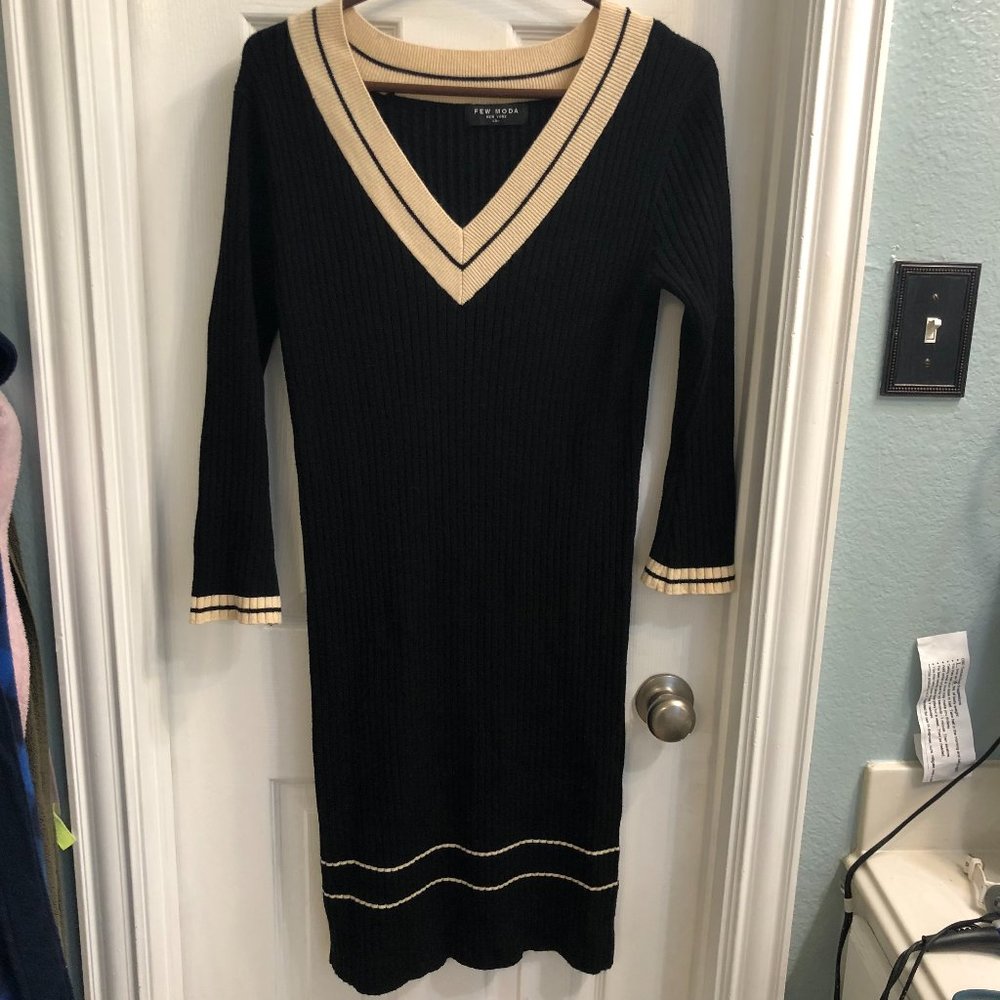 sweater dress V neck